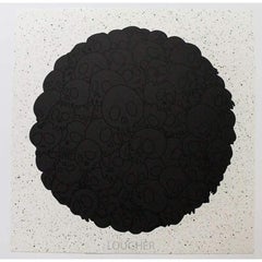 TM/KK For BLM. Black Flowers and Skulls Round