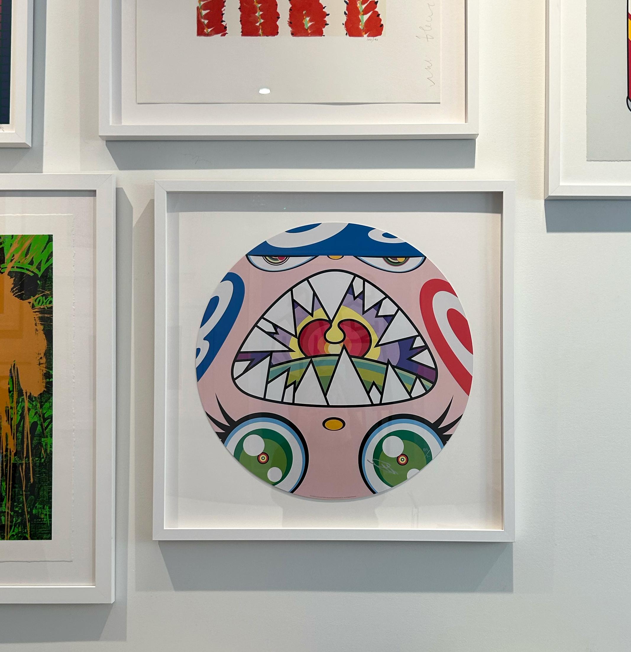 Artista: Takashi Murakami
Titolo: Siamo il Clan Jocular (10)
Portafoglio: Siamo il Clan Jocular
Mezzo: litografia offset con argento e vernice lucida su carta vergata
Data: 2018
Edizione: 132/300
Dimensioni della cornice: 25 1/4