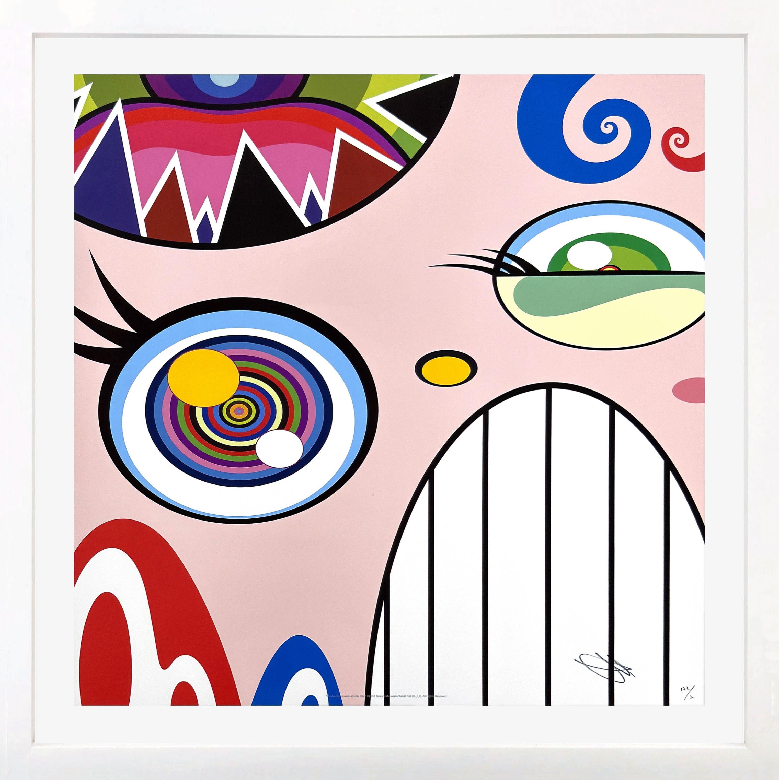 Figurative Print Takashi Murakami - We Are the Jocular Clan (6) Lithographie signée à la main, encadrée, 122/300