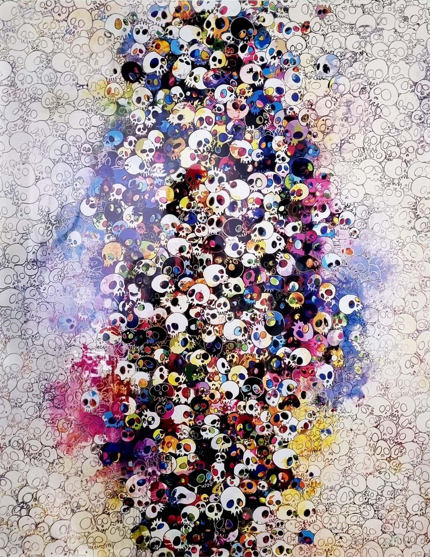 WHO'S AFRAID OF RED, YELLOW, BLUE AND DEATH (QUOI EST-CE QUI A RÉALISÉ DE RÉALISATION) - Print de Takashi Murakami