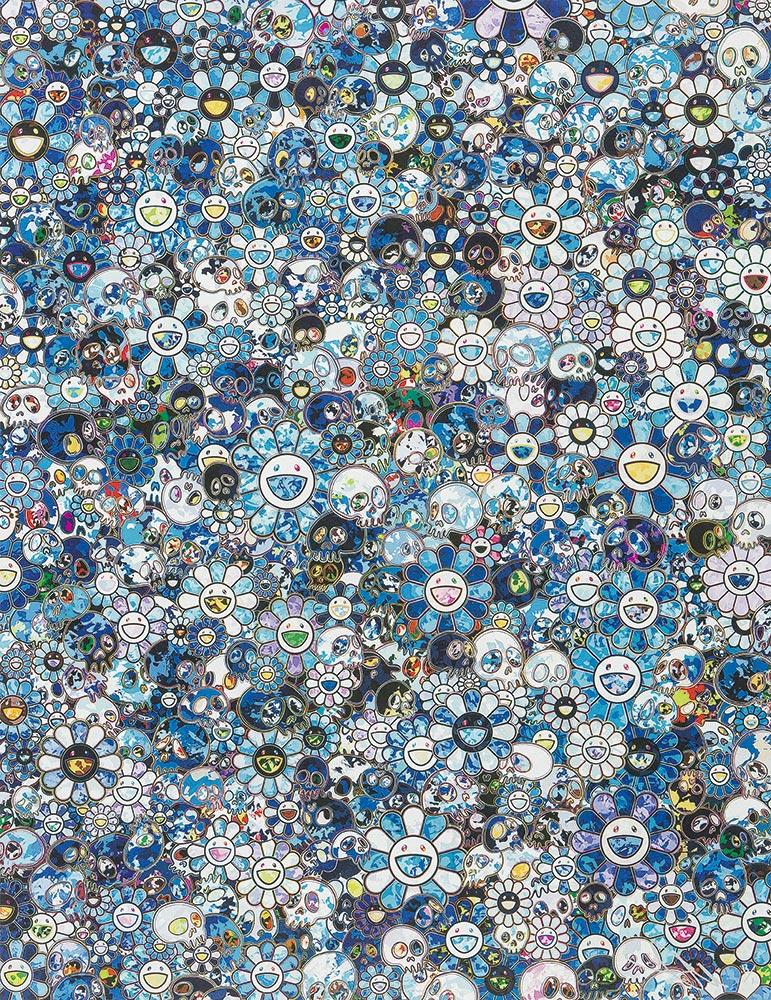 Zero-One, 2020 by Takashi Murakami
Offset lithograph, numbered and signed by the artist
27 1/10 × 20 9/10 in
68.9 × 53 cm
Edition  13/300

Takashi Murakami is best known for his contemporary combination of fine art and pop culture. He uses