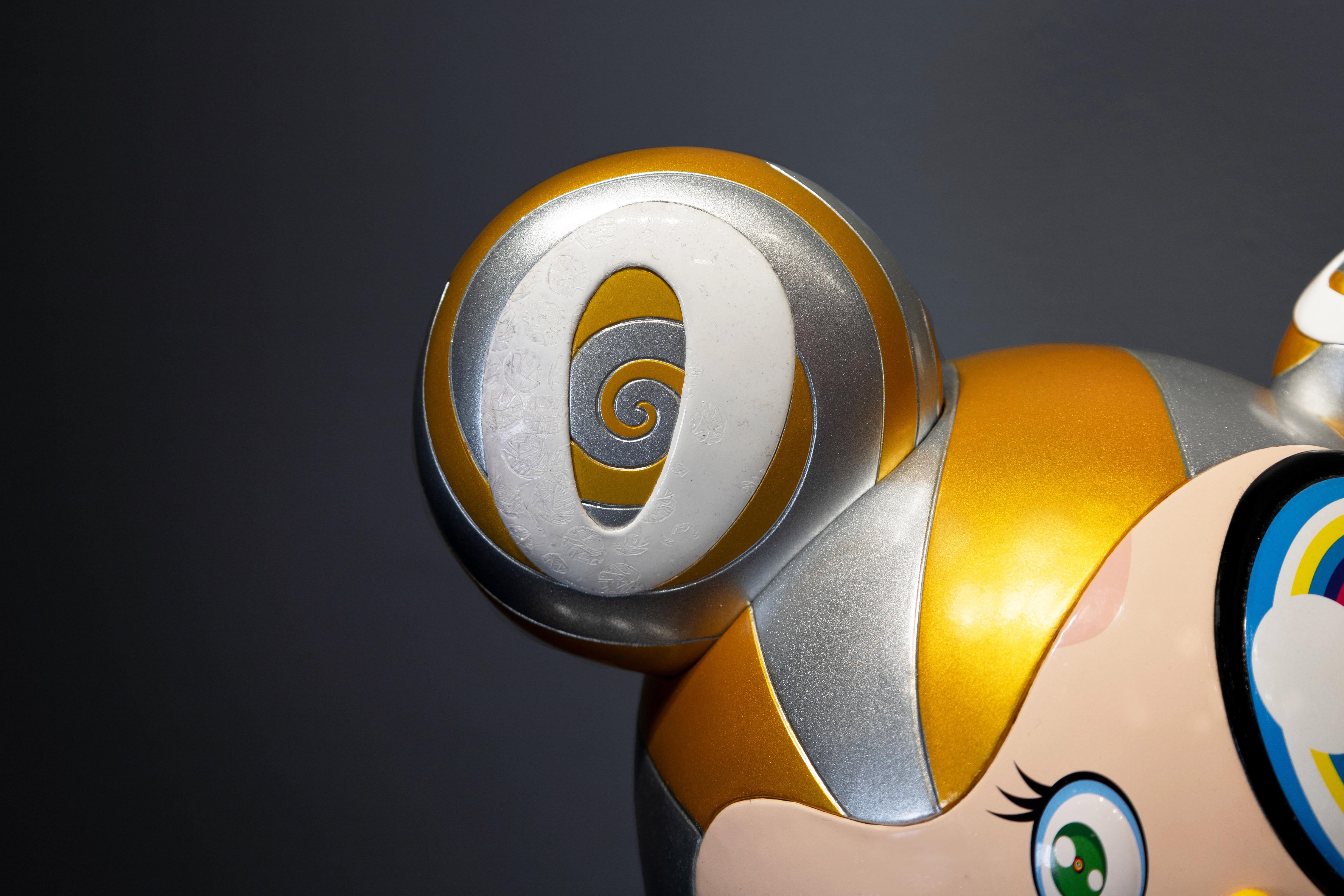 ComplexCon: Mr. Dob' (Edizione Oro) - Abstract Sculpture Nero di Takashi Murakami