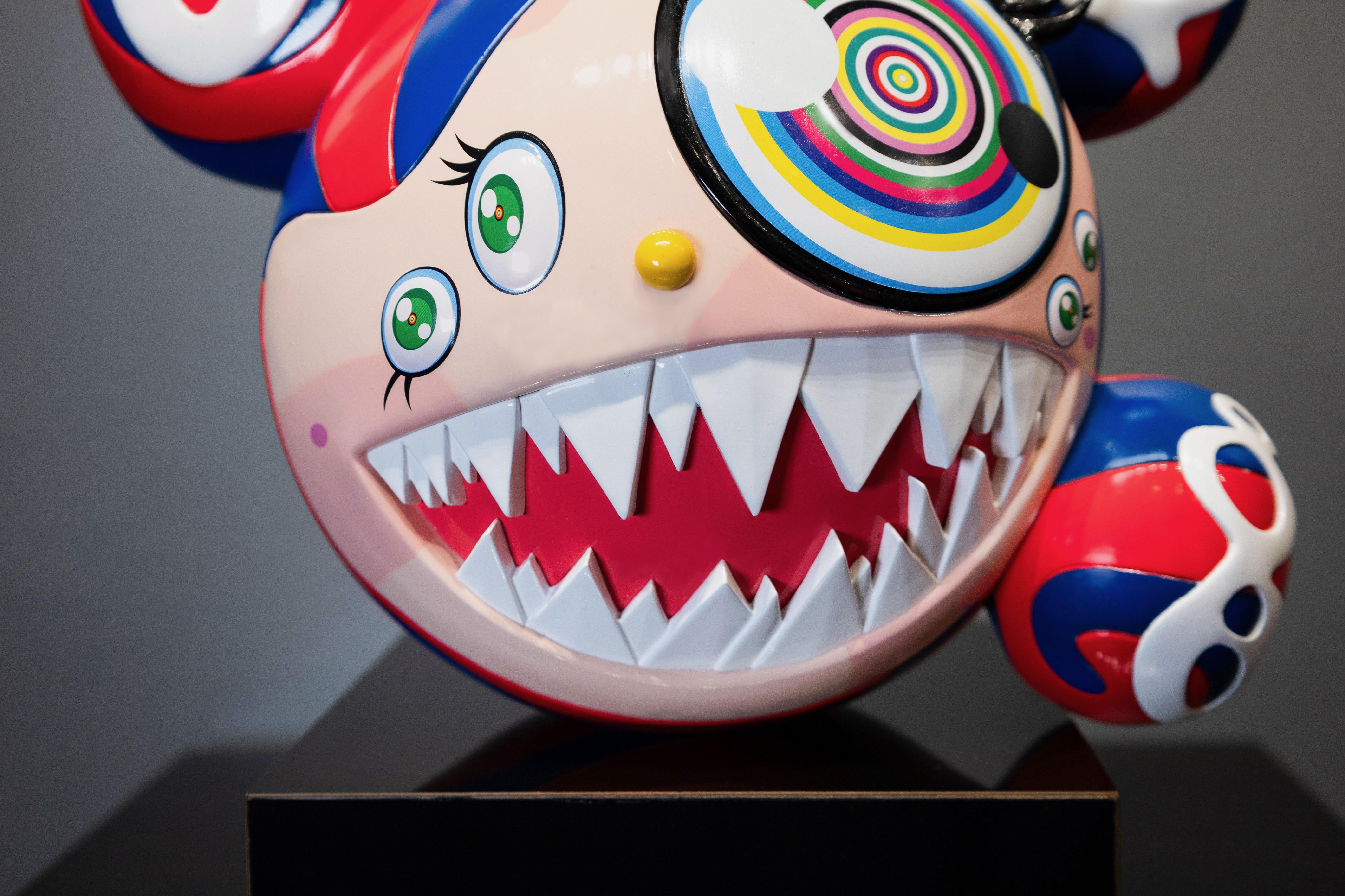 'ComplexCon: Mr. Dob' (Red/Blue) - Contemporary Sculpture by Takashi Murakami