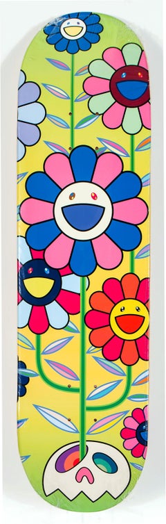 Vintage Murakami Flowers skateboard deck (Takashi Murakami flowers) 