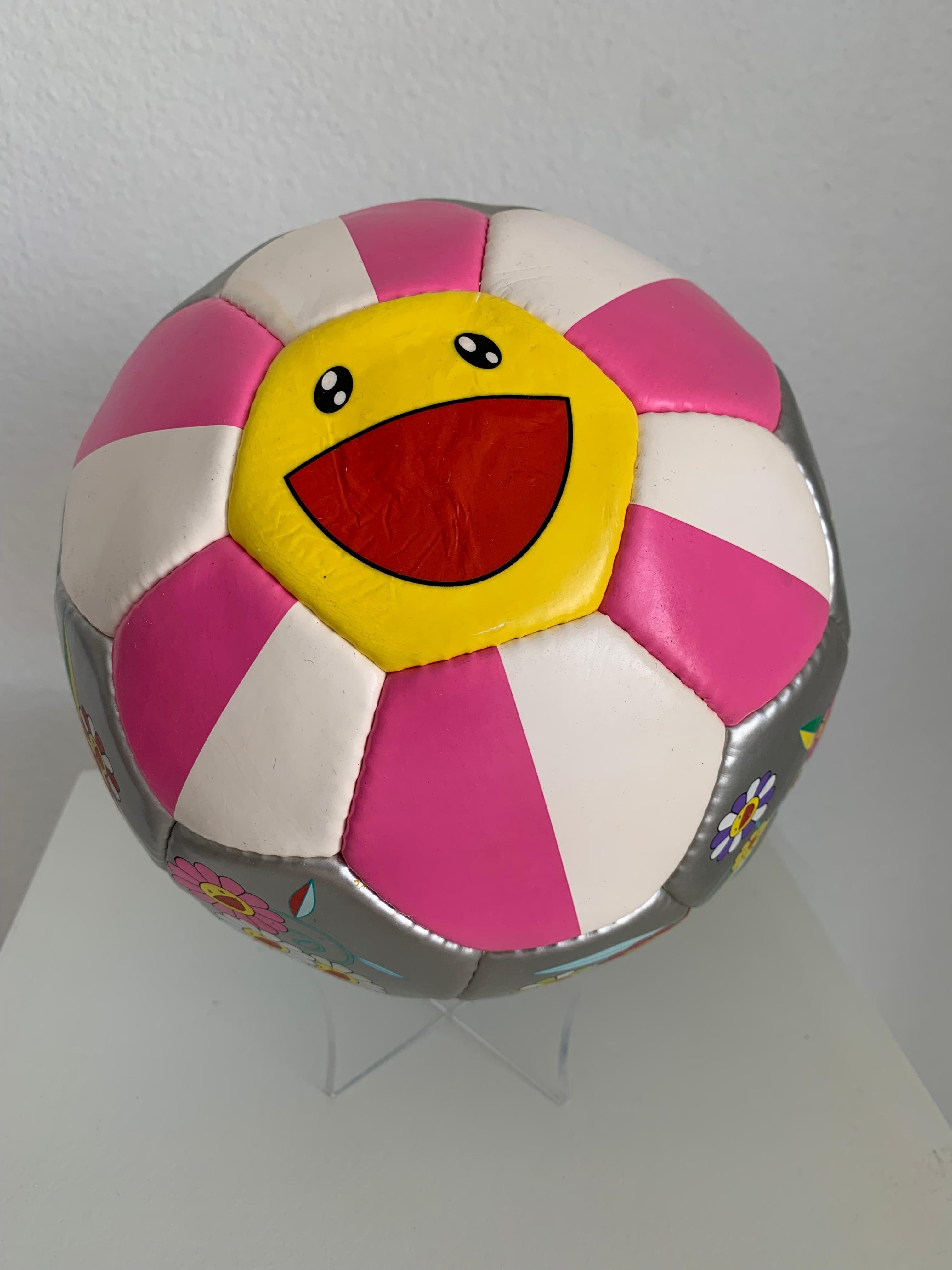 Soccer Flower Ball with Vinyl Bag - Pop Art Sculpture by Takashi Murakami