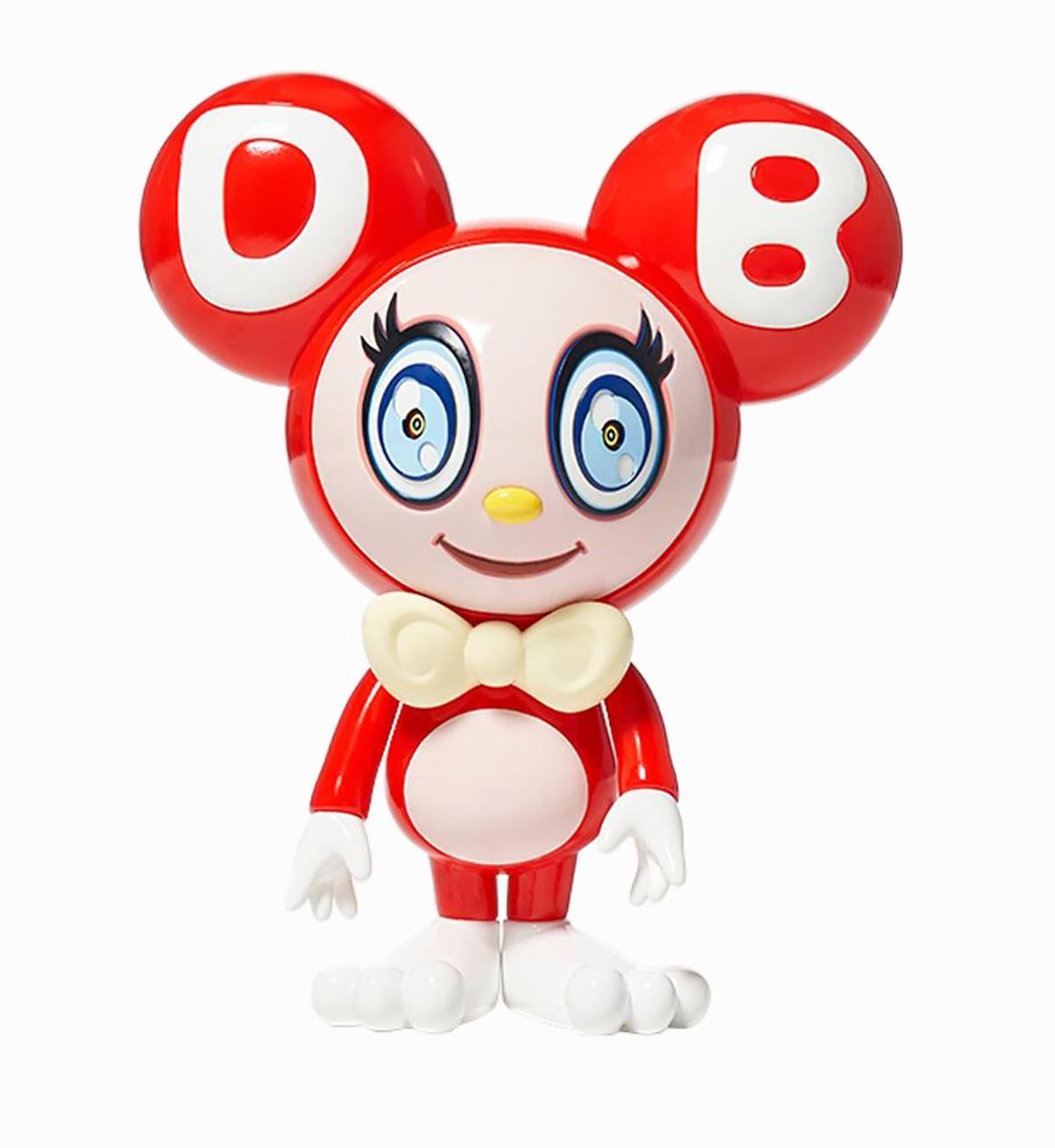 Takashi Murakami DOB-kun Figure:
A limited edition Takashi Murakami art toy featuring the artist's iconic DOB character. DOB-kun’s name, defined in his rounded ears and face, is the first three letters of an improvised phrase that is a nonsensical