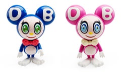 Takashi Murakami DOB-kun: set of 2 (Murakami dark blue & fuschaDOB-kun) 