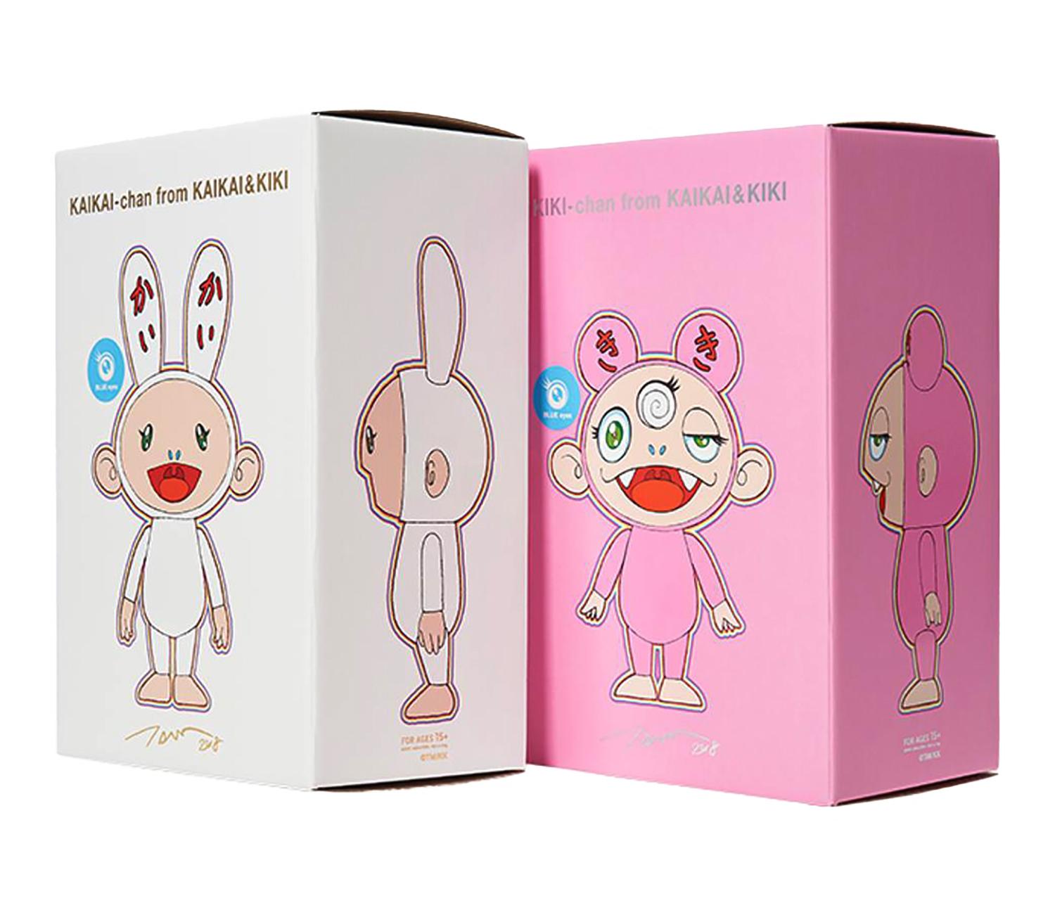 Takashi Murakami KAIKAI KIKI (Takashi Murakami Blue Eyes art toys: set of 2)  For Sale 4
