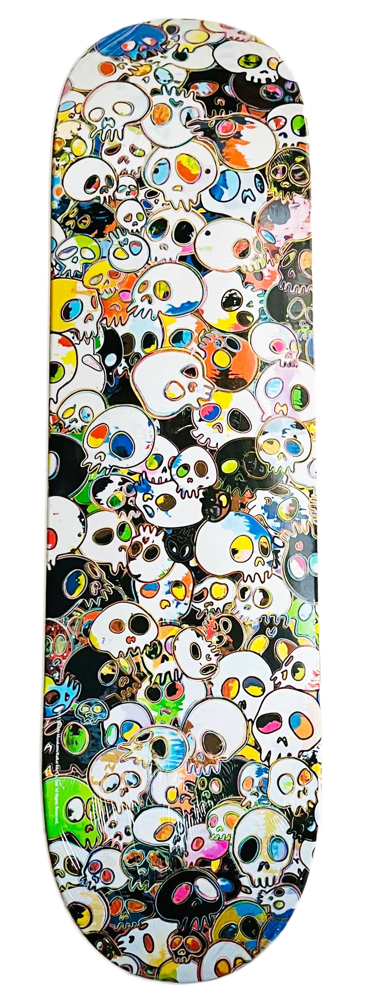 Takashi Murakami skateboard deck (Takashi Murakami skulls skate deck) in vendita 1
