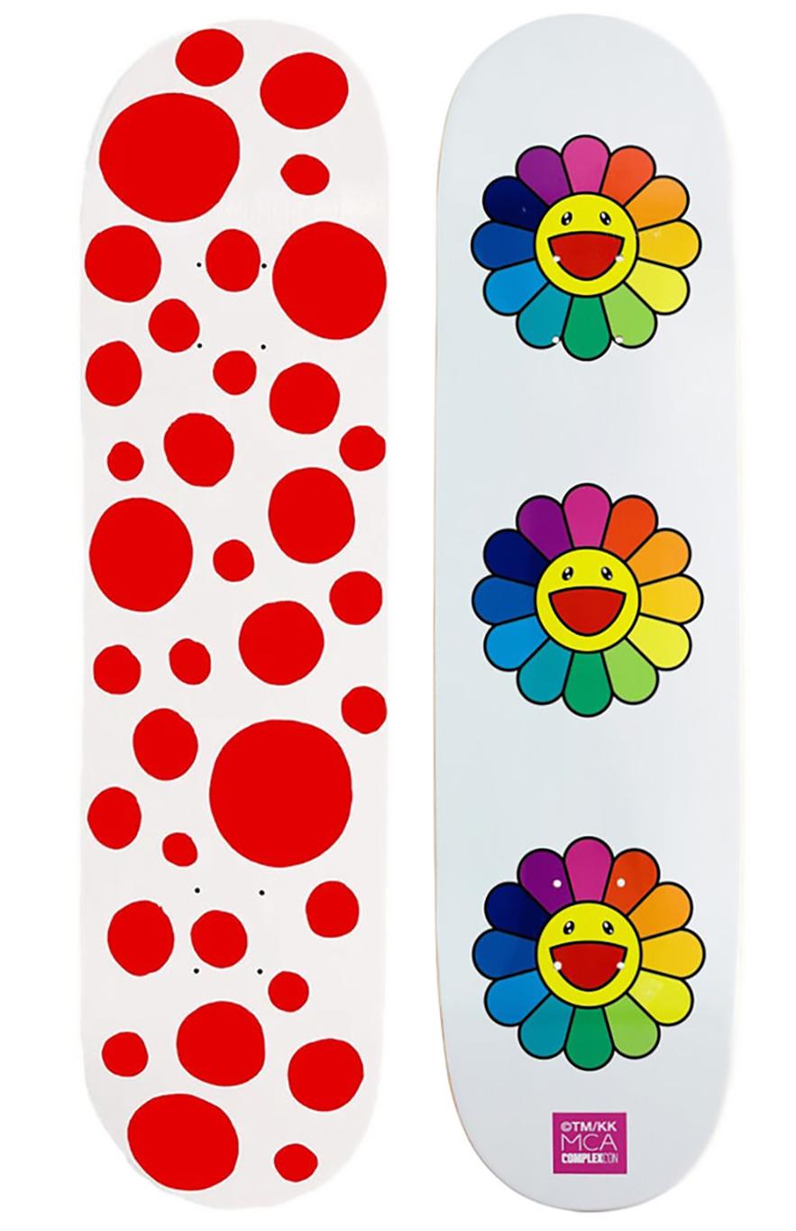 Yayoi Kusama Takashi Murakami Skateboard-Decks (2 Werke)