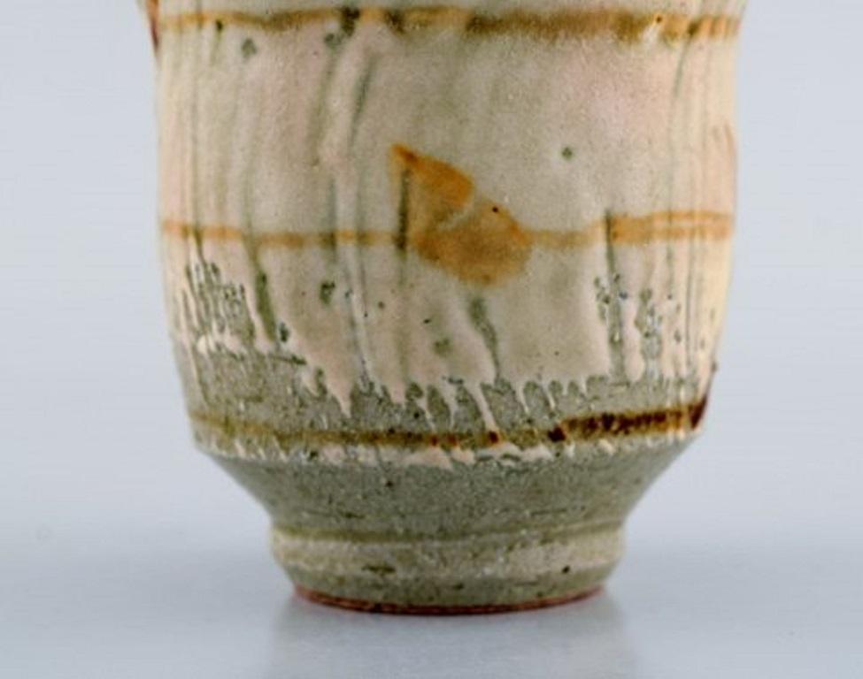 Takashi Ohyoma, Japan, Unique Goblet / Vase in Glazed Ceramics, 1980s In Good Condition For Sale In Copenhagen, DK