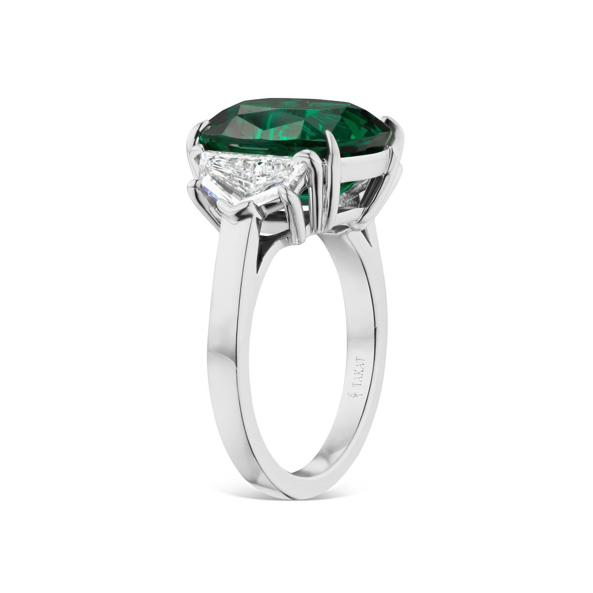 Emerald And Diamond Ring In Platinum By RayazTakat 1