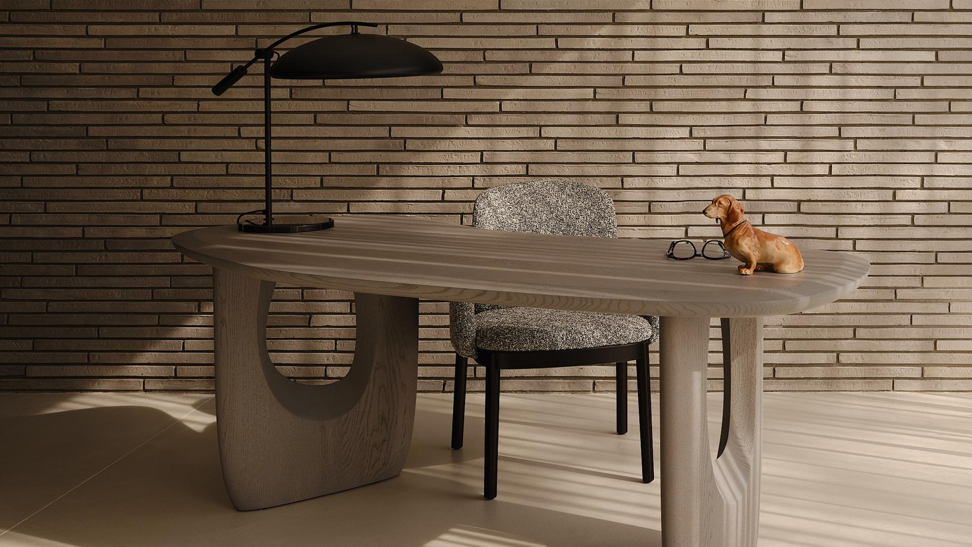 Amsterdam School Takayama Console Lamp by Yabu Pushelberg in Nero Casino Metal Sahara Noir Marble For Sale