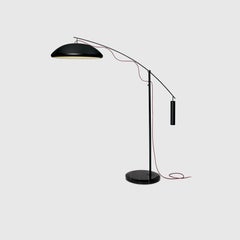 Takayama Floor Lamp by Yabu Pushelberg in Black Metal and Sahara Noir Marble