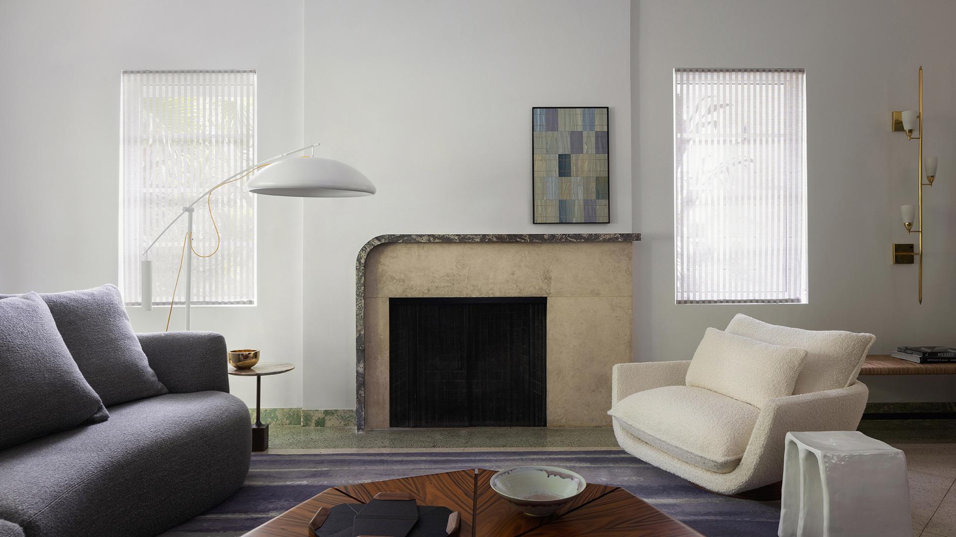 Polished Takayama Floor Lamp by Yabu Pushelberg in White Metal & Sydney Marble For Sale