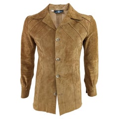 Take 6 of Carnaby Street Used Mens 60s Real Suede Tan Jacket, 1960s