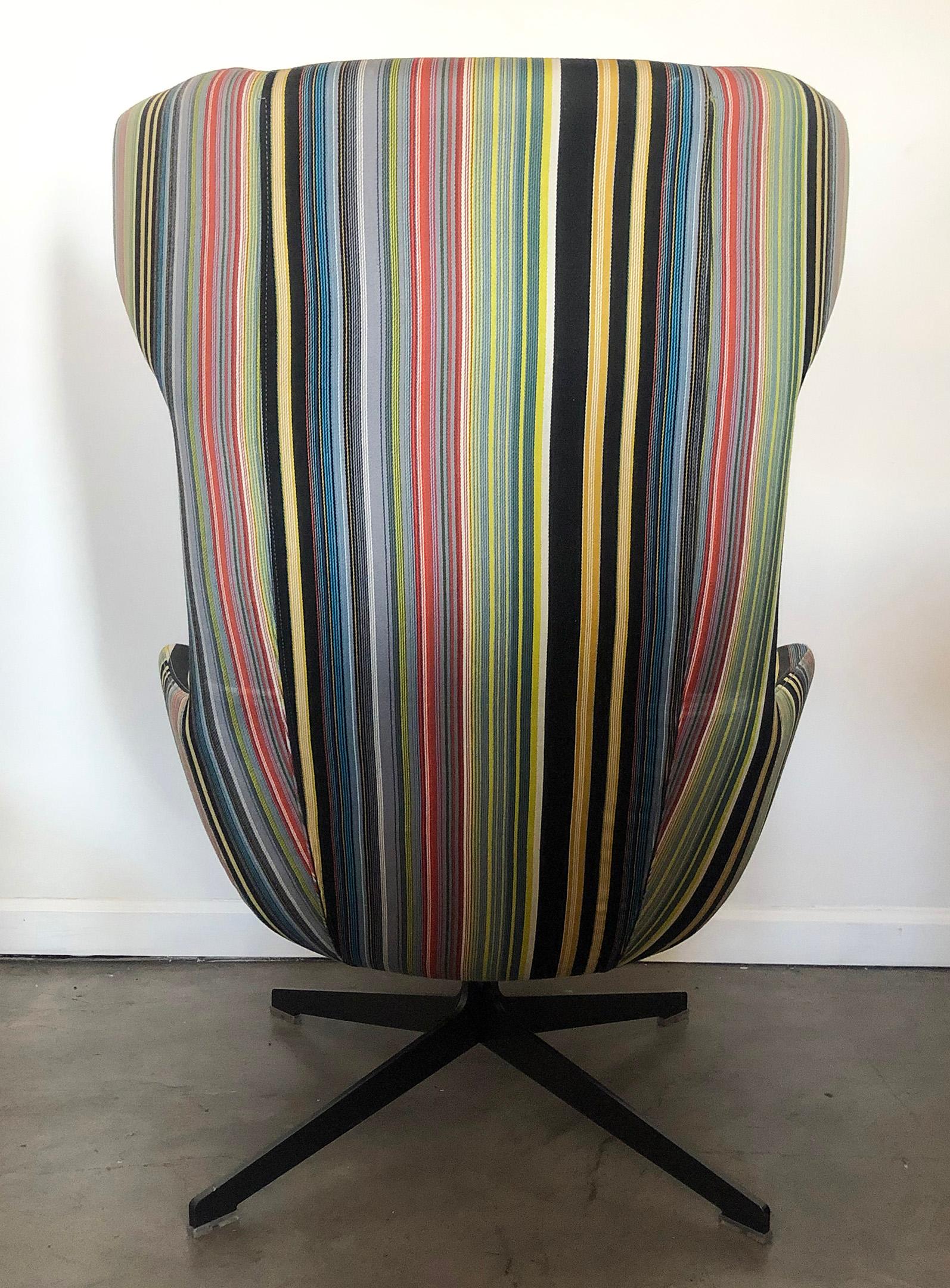 Modern Take A Line For A Walk Wingback Lounge Chair, Alfredo Haberli, Moroso For Sale