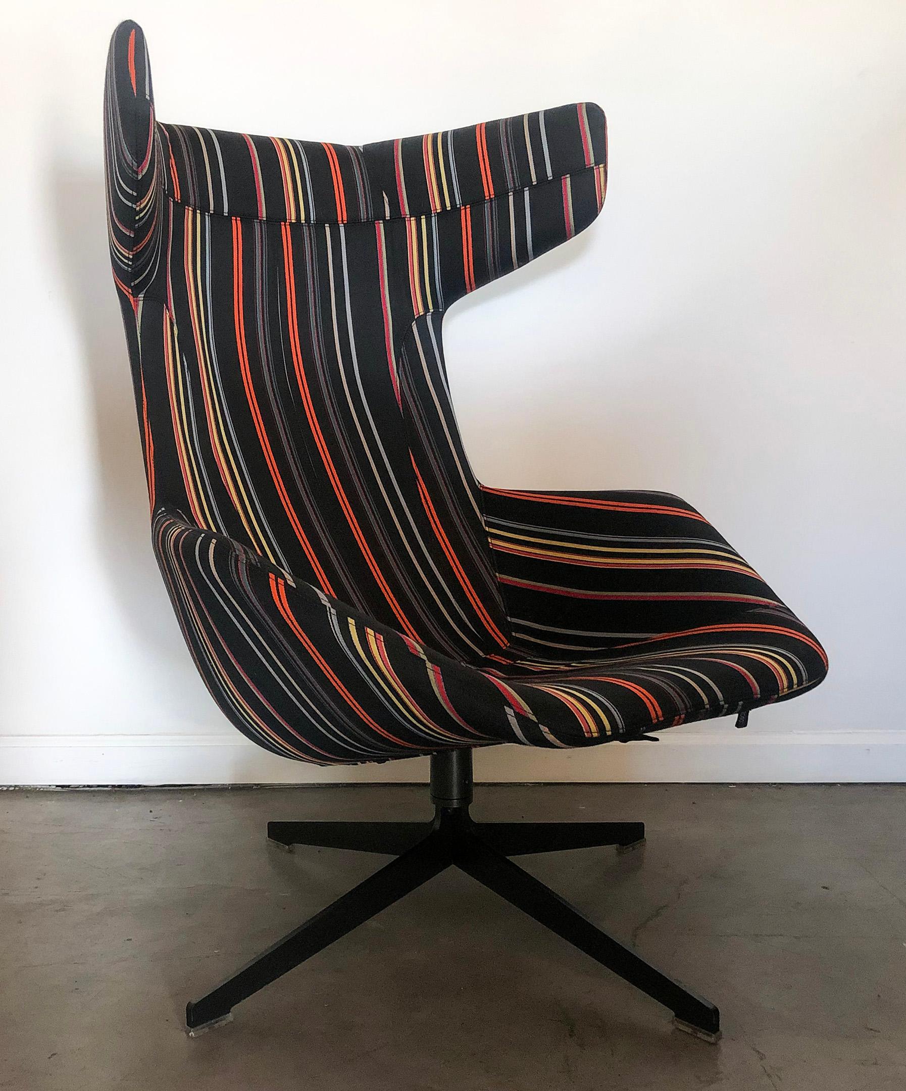 Modern  Alfredo Haberli, Take a Line for a Walk Wingback Lounge Chair, Moroso