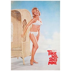 Vintage Take Her, She's Mine 1963 Japanese B3 Film Poster