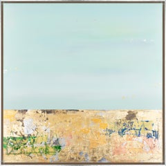 "Landscape No. 12 Tokyo" Contemporary Abstract Framed Mixed Media on Canvas