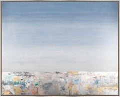 "Landscape No. 25 NYC" Contemporary Abstract Framed Mixed Media on Canvas
