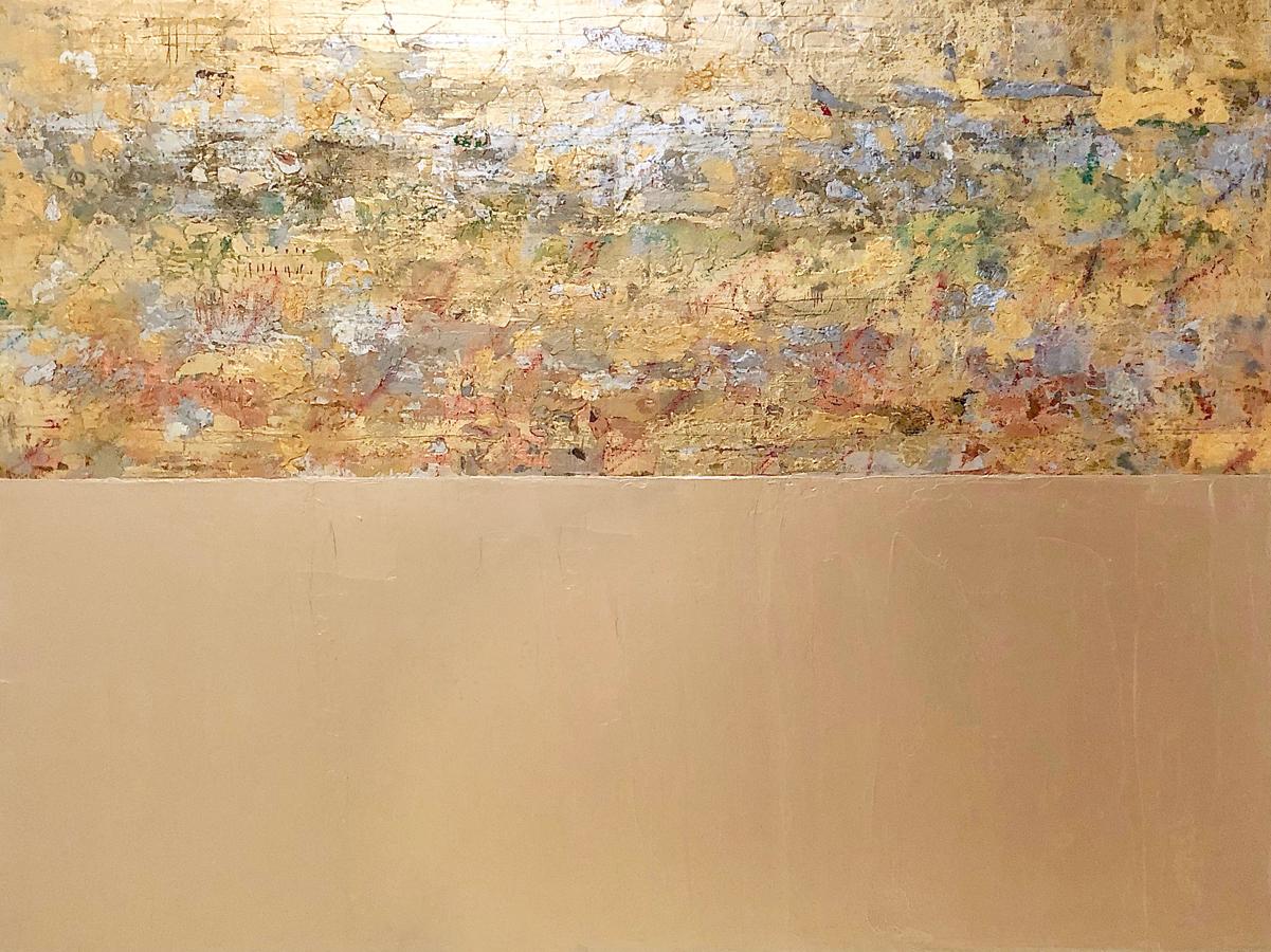 Gold and Gold 30 (Champagne Gold) - Mixed Media Art by Takefumi Hori