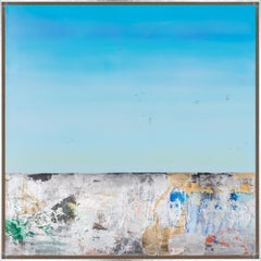 "Landscape No. 17 NYC" Contemporary Abstract Framed Mixed Media on Canvas