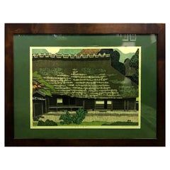 Takehiko Hironaga Rare Signed Limited Edition Japanese Woodblock Print, 1977 Takehiko Hironaga Rare Signed Limited Edition Japanese Woodblock Print, 1977