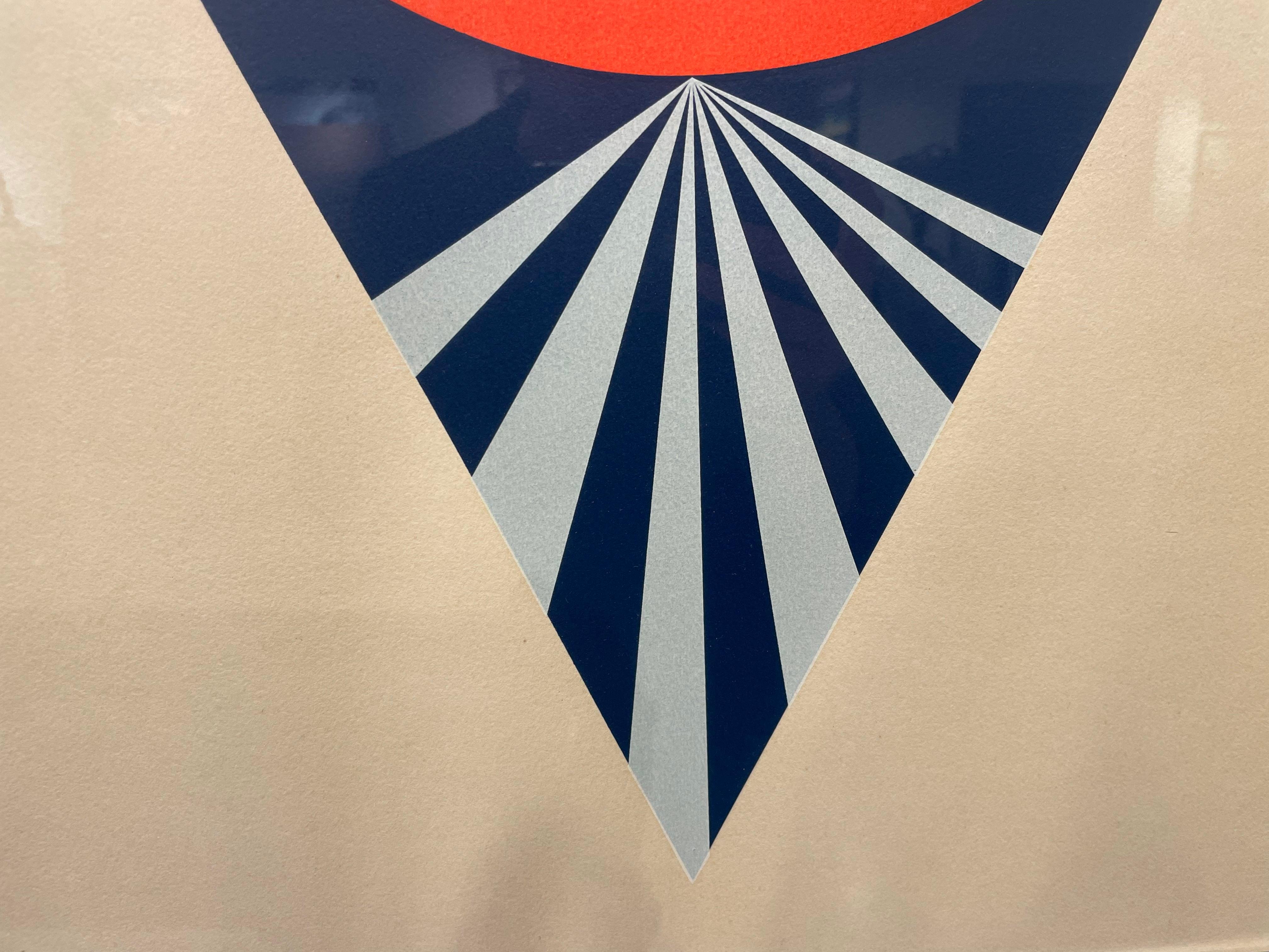 Propagation-L, mid century figurative abstract screenprint, 20th century artist For Sale 2