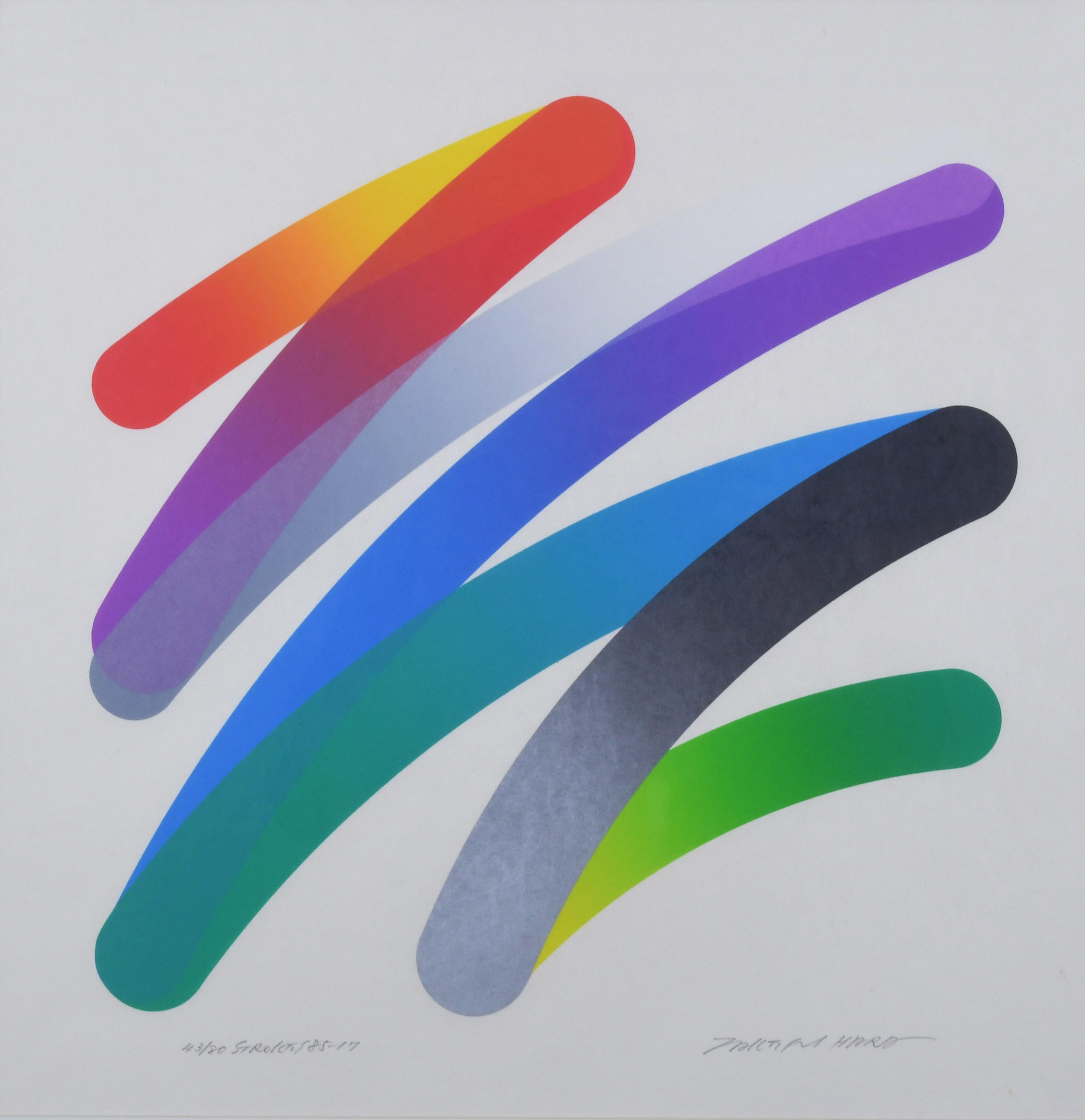 Takeshi Hara Abstract Print - Strokes-85-17