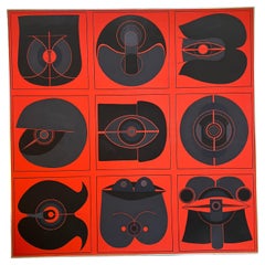 Takeshi Kawashima (giapponese, nato nel 1930) Serie di New York su tela grande C. 1967