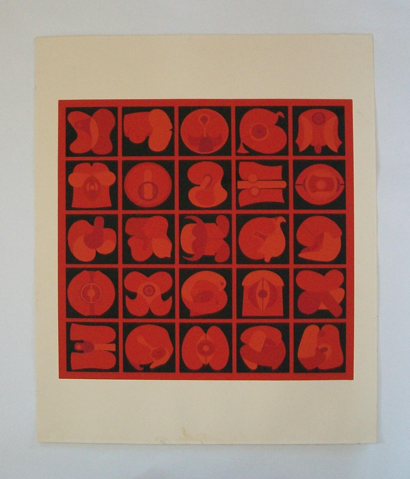 TAKESHI KAWASHIMA – Nr. 68 – Originallithographie aus der Mitte des Jahrhunderts – ca. 1960er Jahre (Moderne der Mitte des Jahrhunderts) im Angebot