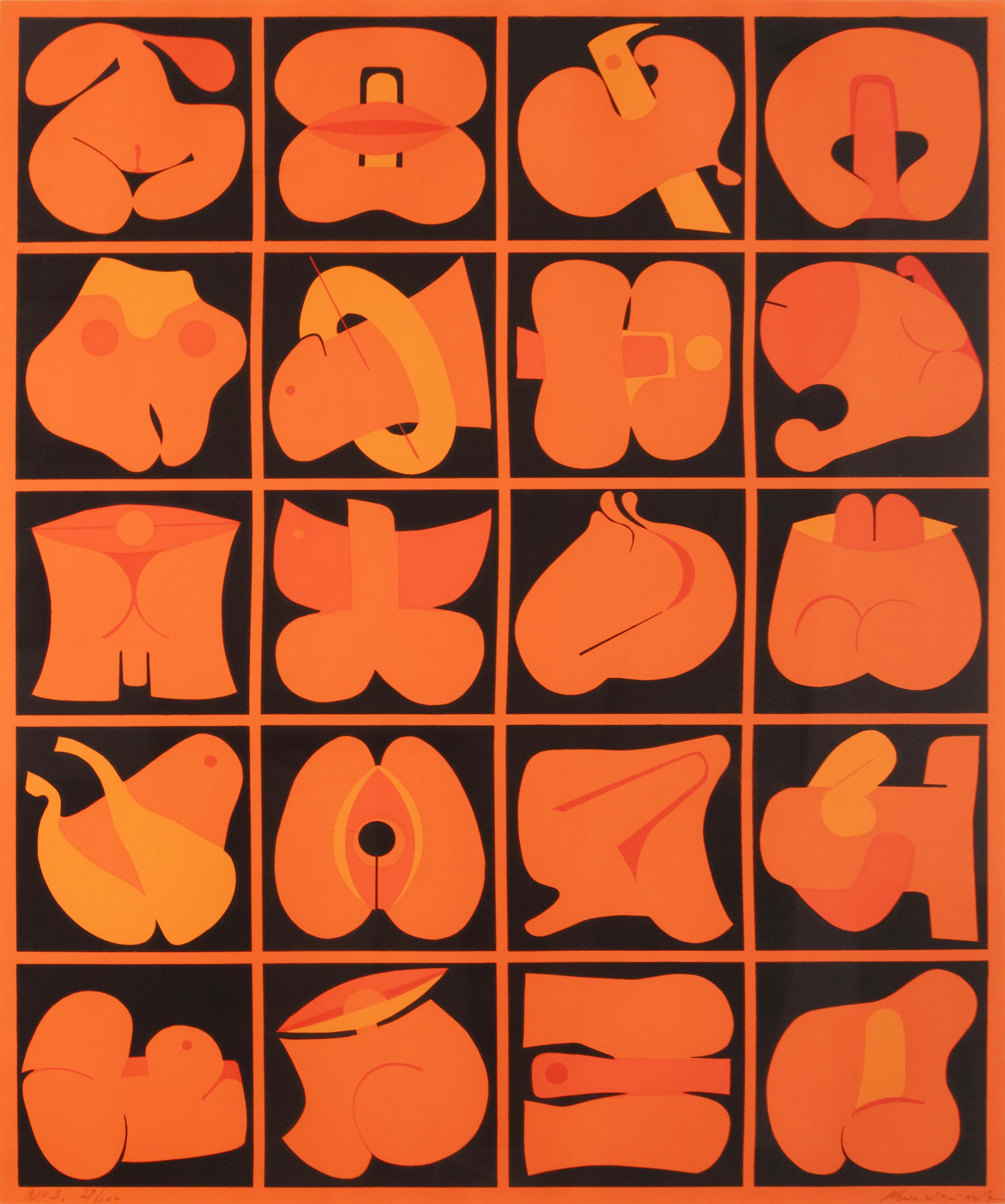Takeshi Kawashima - Titled #3, 1968 Signed Serigraph on Paper 27/100 (Moderne) im Angebot