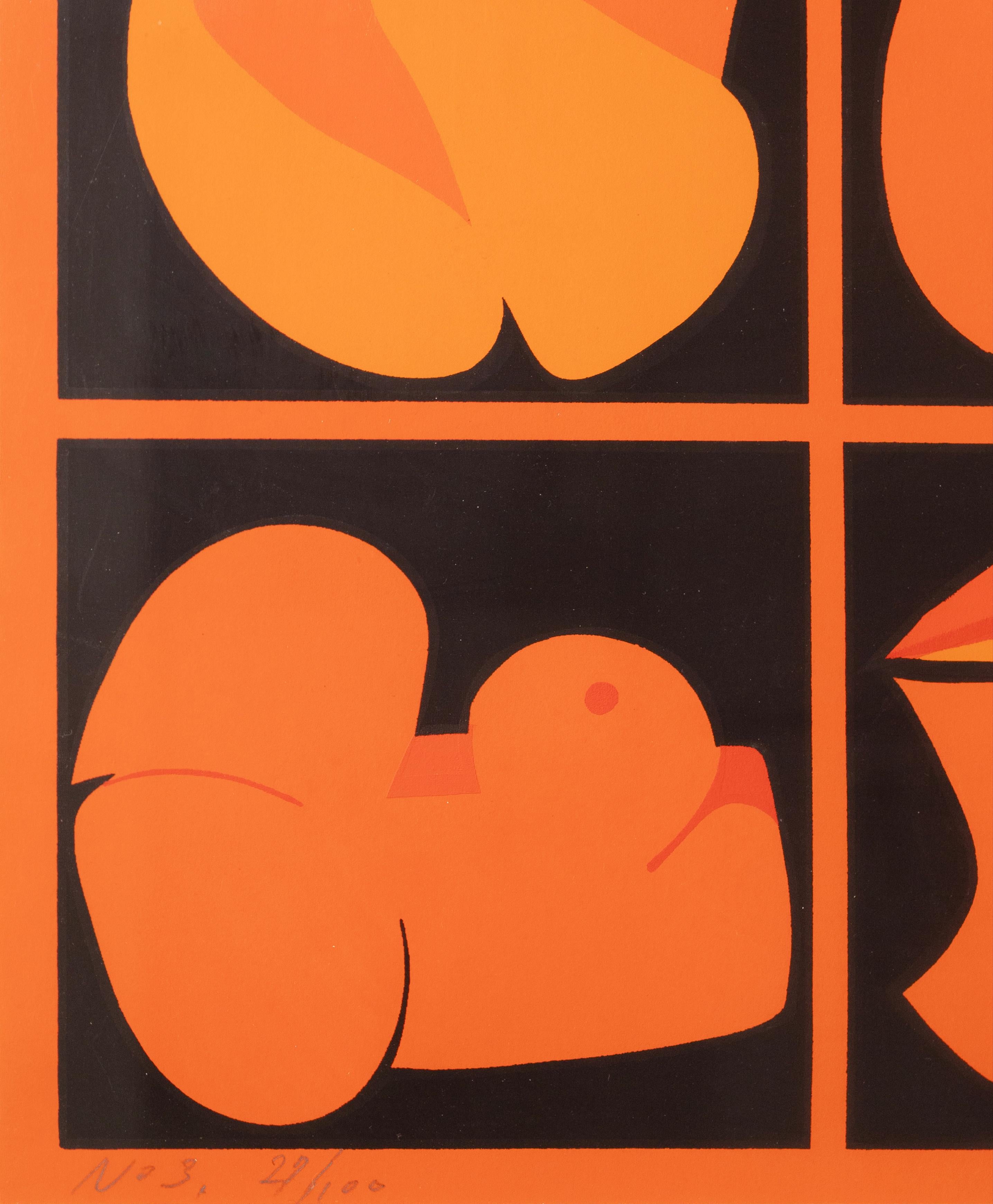 Takeshi Kawashima - Titled #3, 1968 Signed Serigraph on Paper 27/100 im Zustand „Gut“ im Angebot in Keego Harbor, MI