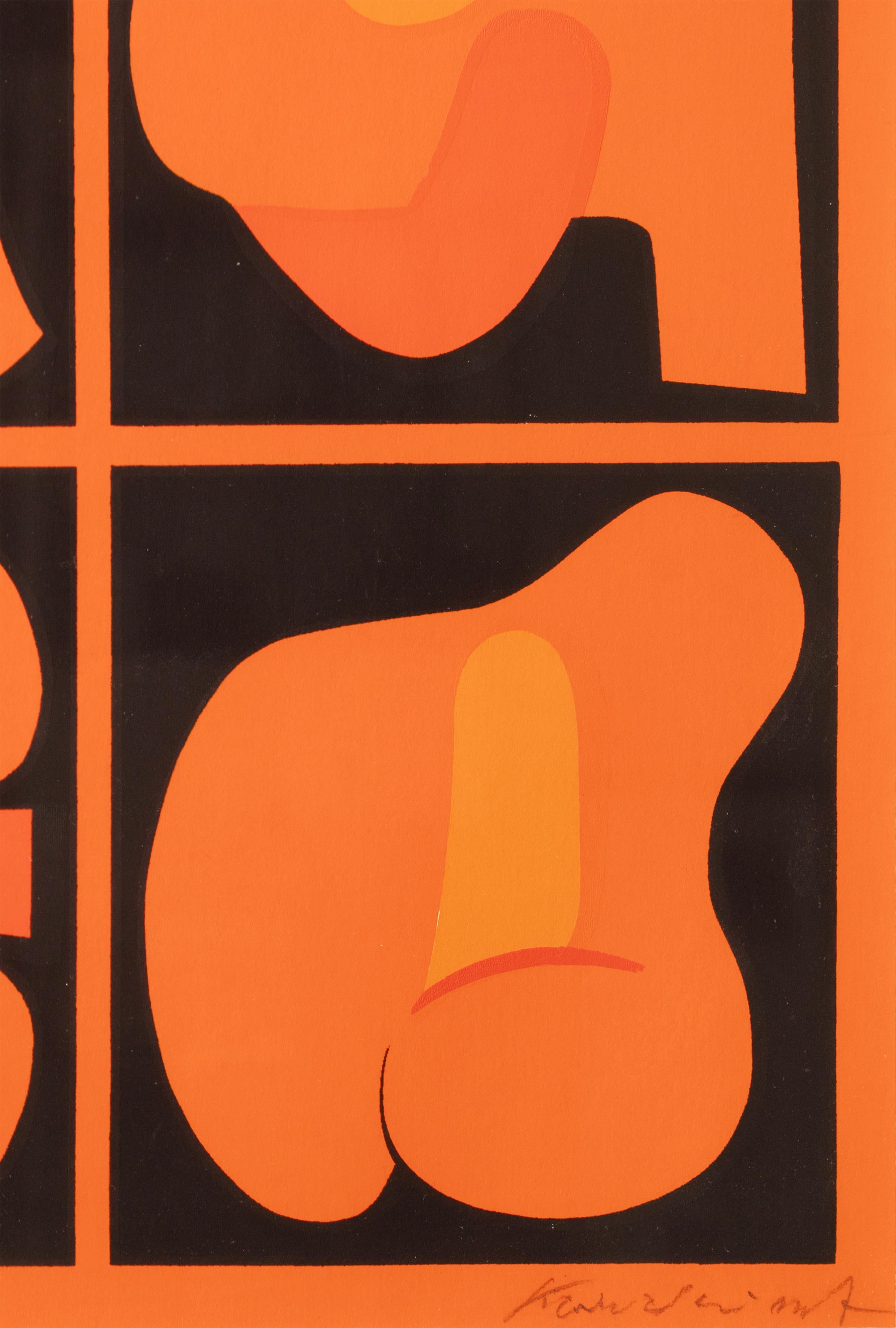 Takeshi Kawashima - Titled #3, 1968 Signed Serigraph on Paper 27/100 (Mitte des 20. Jahrhunderts) im Angebot