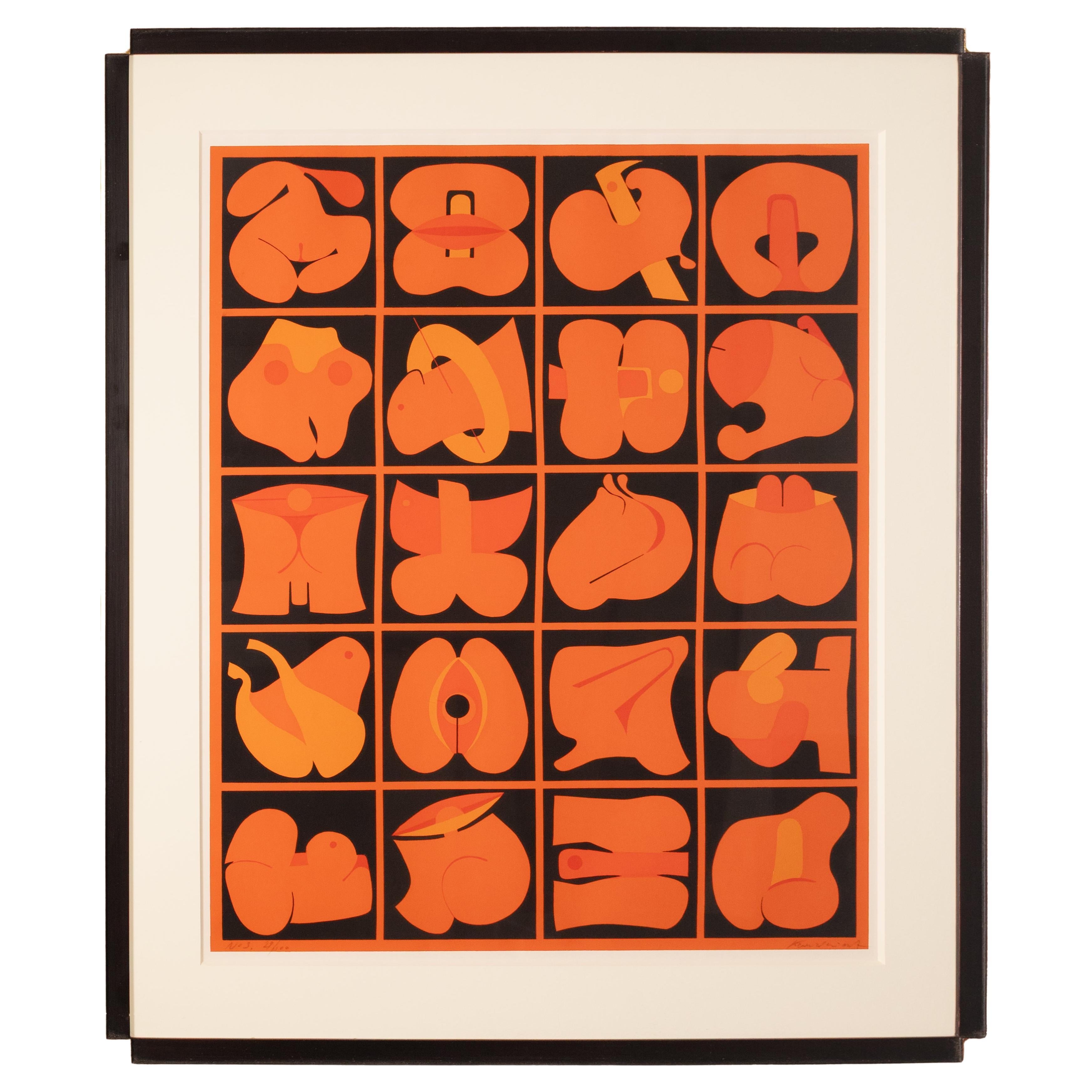 Takeshi Kawashima - Titled #3, 1968 Signed Serigraph on Paper 27/100 im Angebot