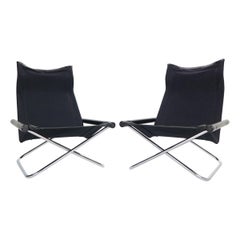 Takeshi Nii "NY" Set of 2 Folding Chairs for Suekichi Uchida, 1958s, Japan