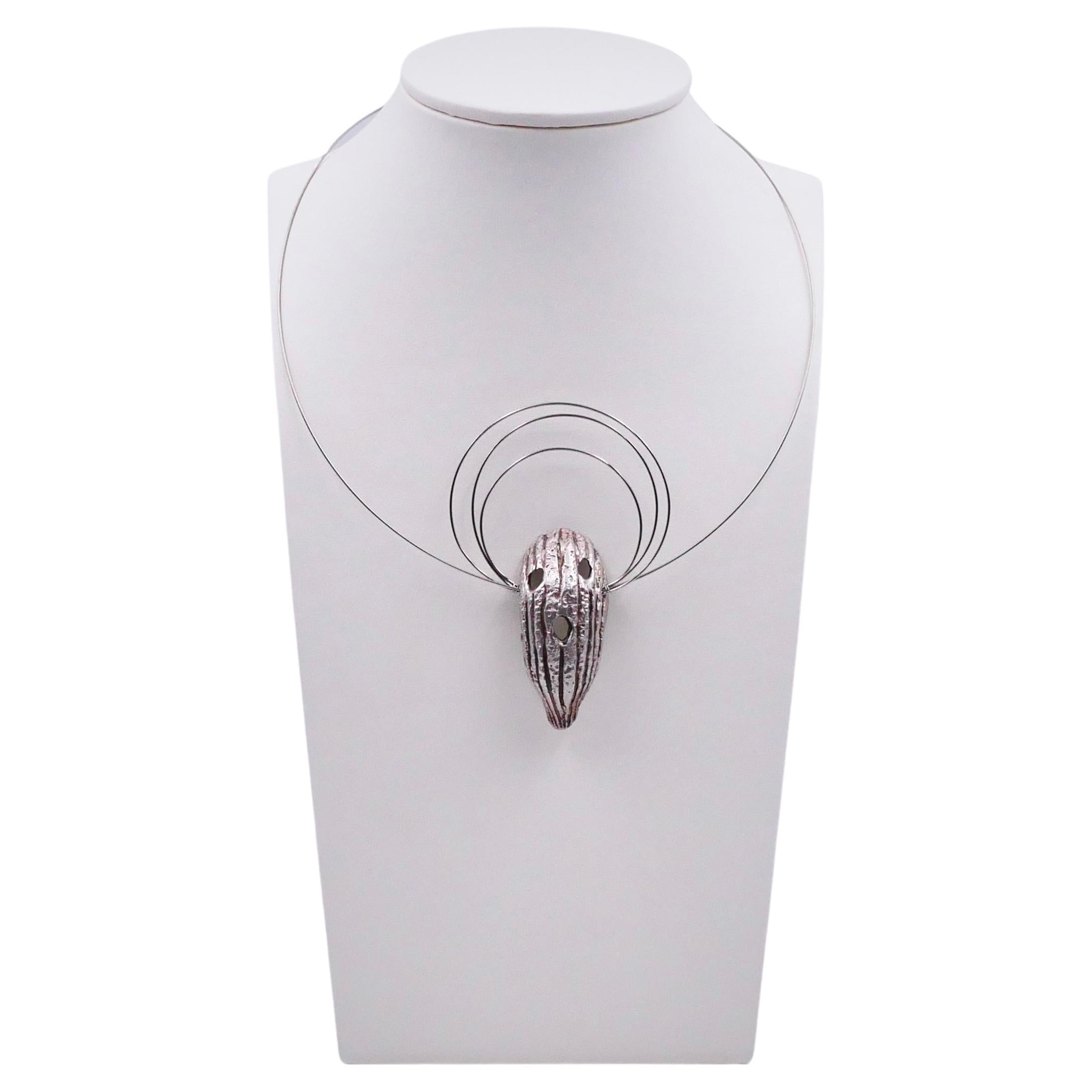 Takis ( Panayiotis Vassilakis ) Unique silver necklace