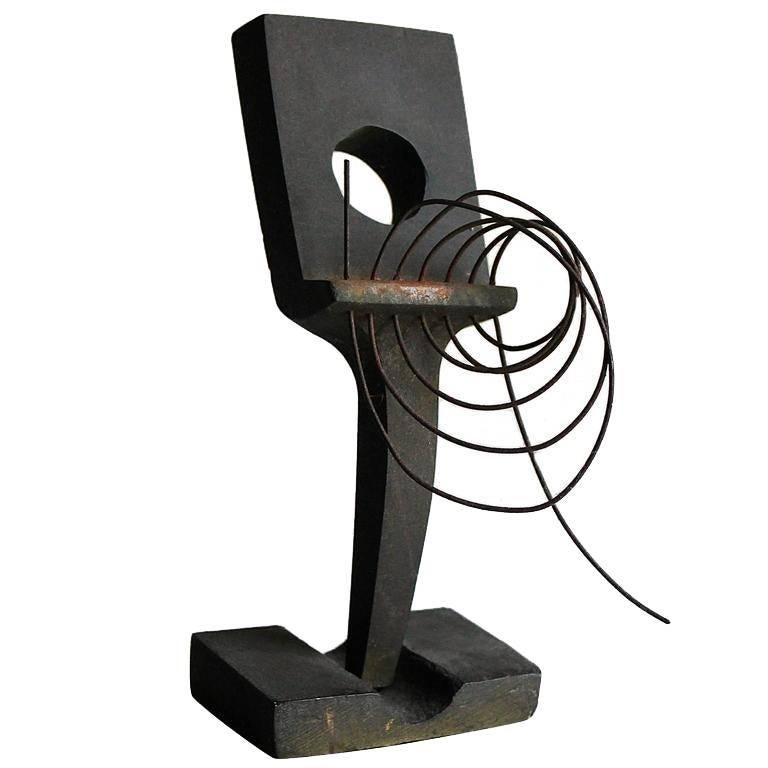Takis, Vassilakis Iron Sculpture Provenance Sotheby's/Robert Elkon Gallery For Sale