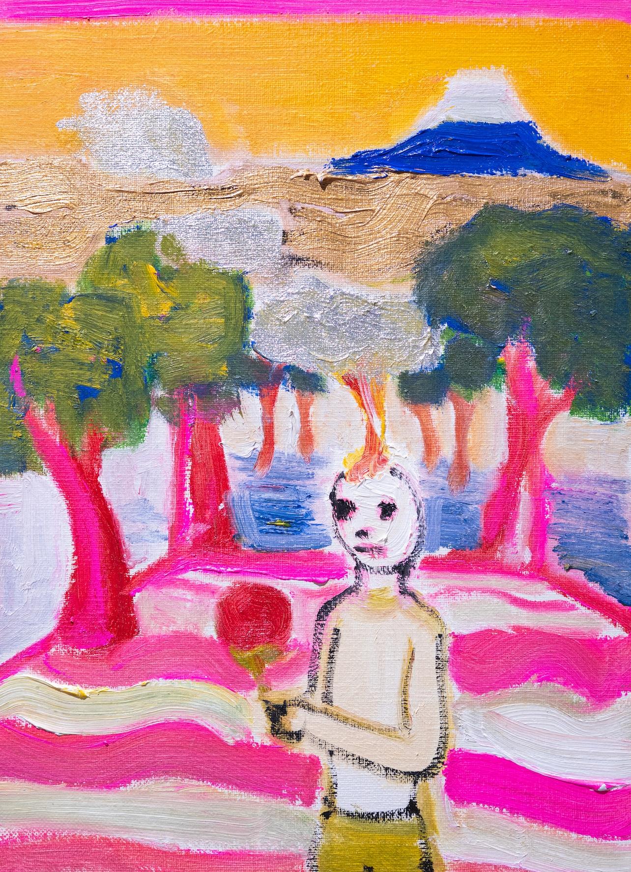 Silver Cloud from his head - Painting by Takuma Tanaka