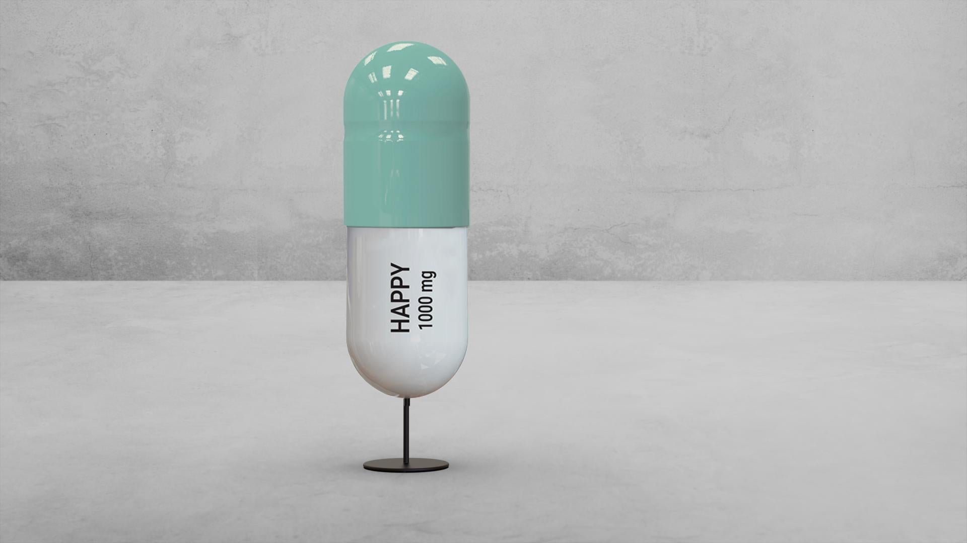 1000 MG Türkis Happy pille  -  Pop-Skulptur