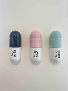 20 MG Trust, Love, Freedom pill Combo (schwarz, rosa, mintgrün)
