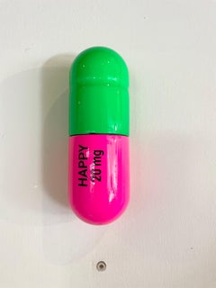 20 ML Happy pill (green and pink) - figurative sculpture
