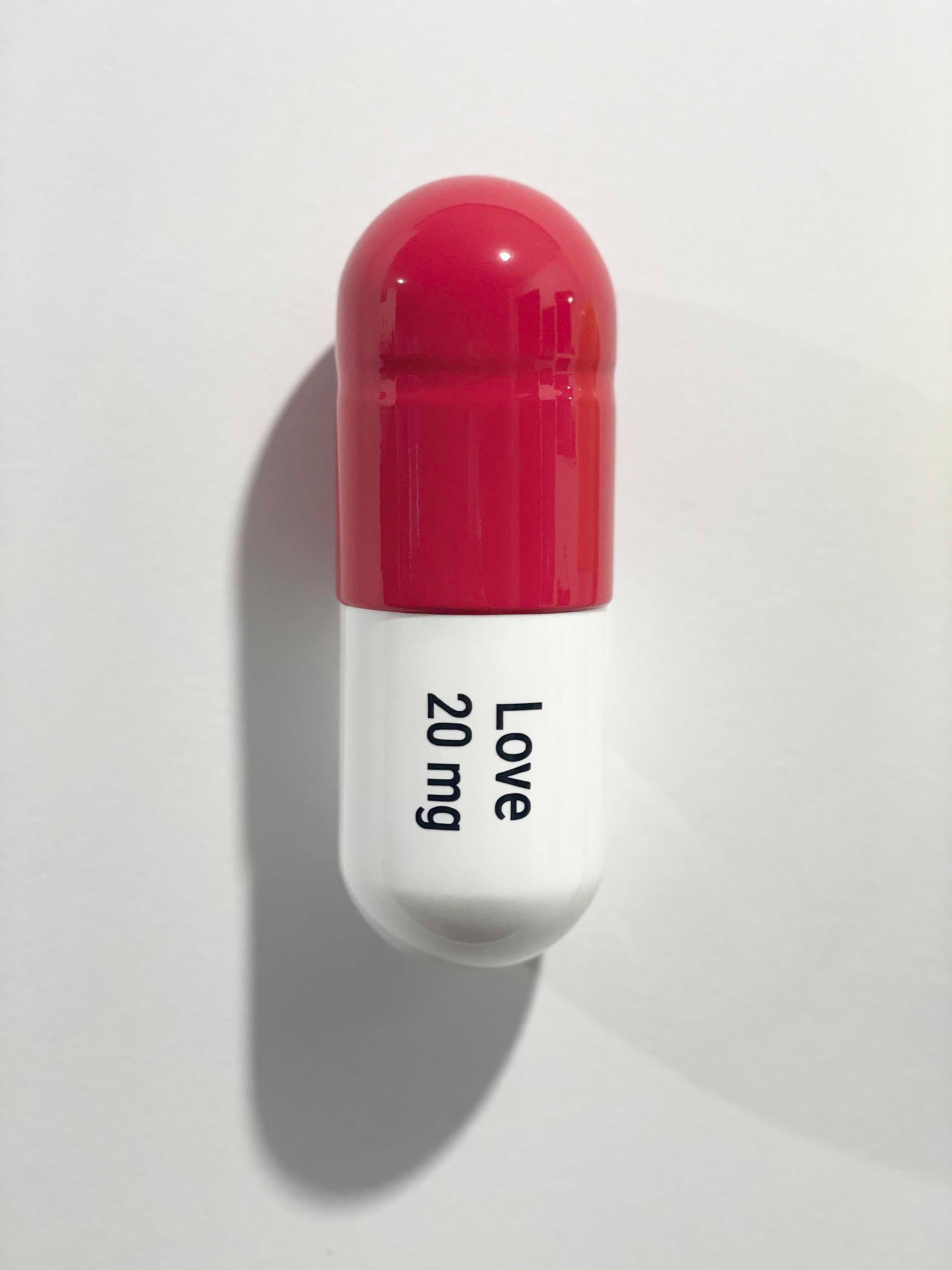 20 ML Love pill Combo (Red, Yellow and White) - figurative sculpture - Sculpture by Tal Nehoray