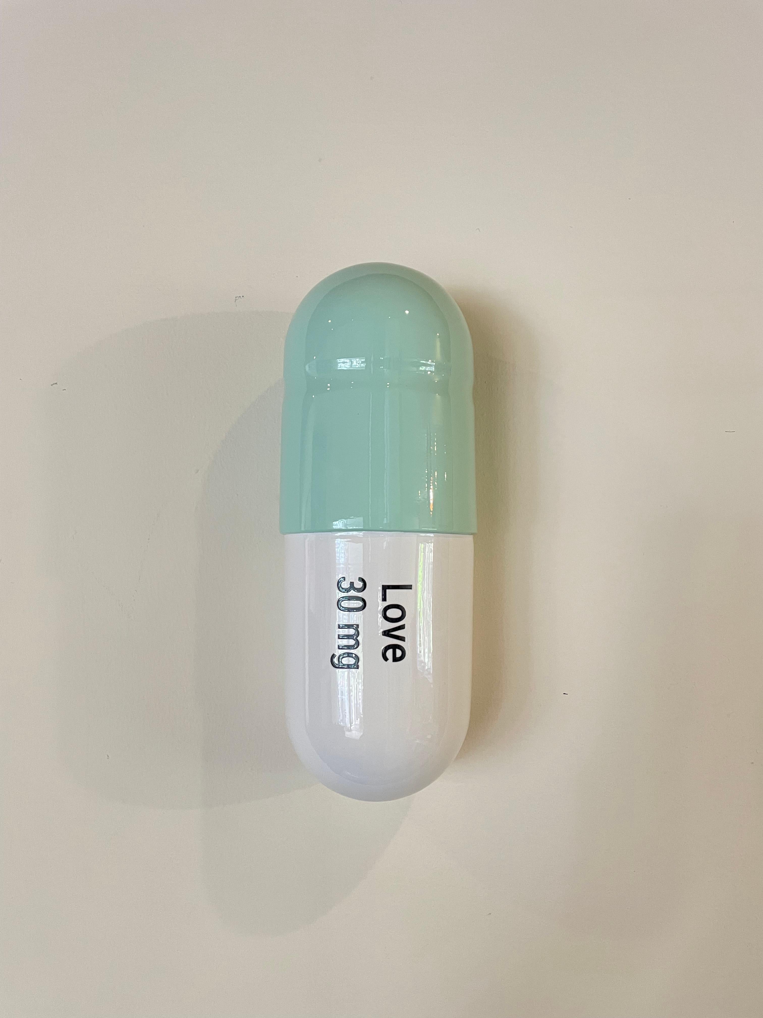 30 mg Large Love pill (mint green) - figurative sculpture