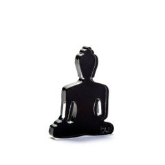 Black mini buddha, Plexiglas, hand painted 