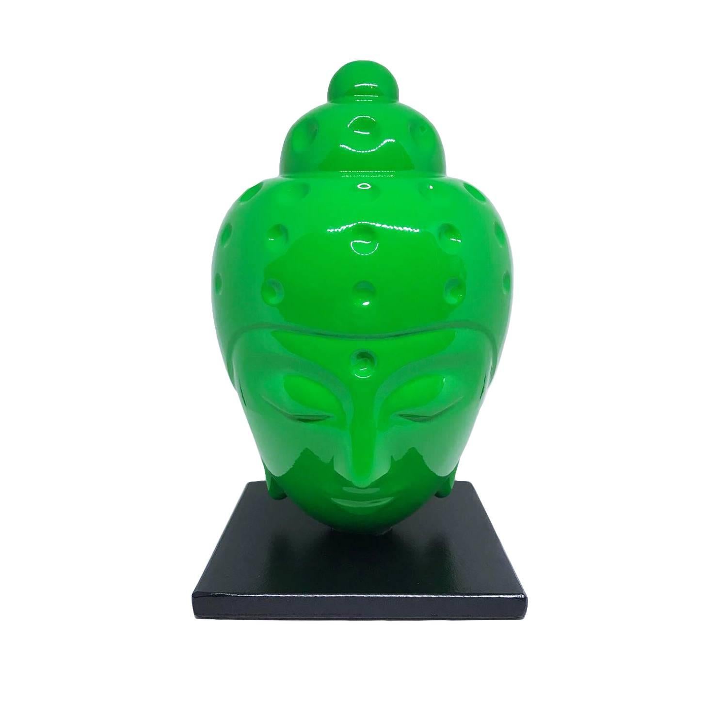 This Buddha head sculpture is a 3D print contemporary take on the traditional Buddha image.
It is a limited edition of 25 pieces.
The statute can be custom made in different colors and sizes.
The Buddha head is made of polymeric acrylic. Size H -