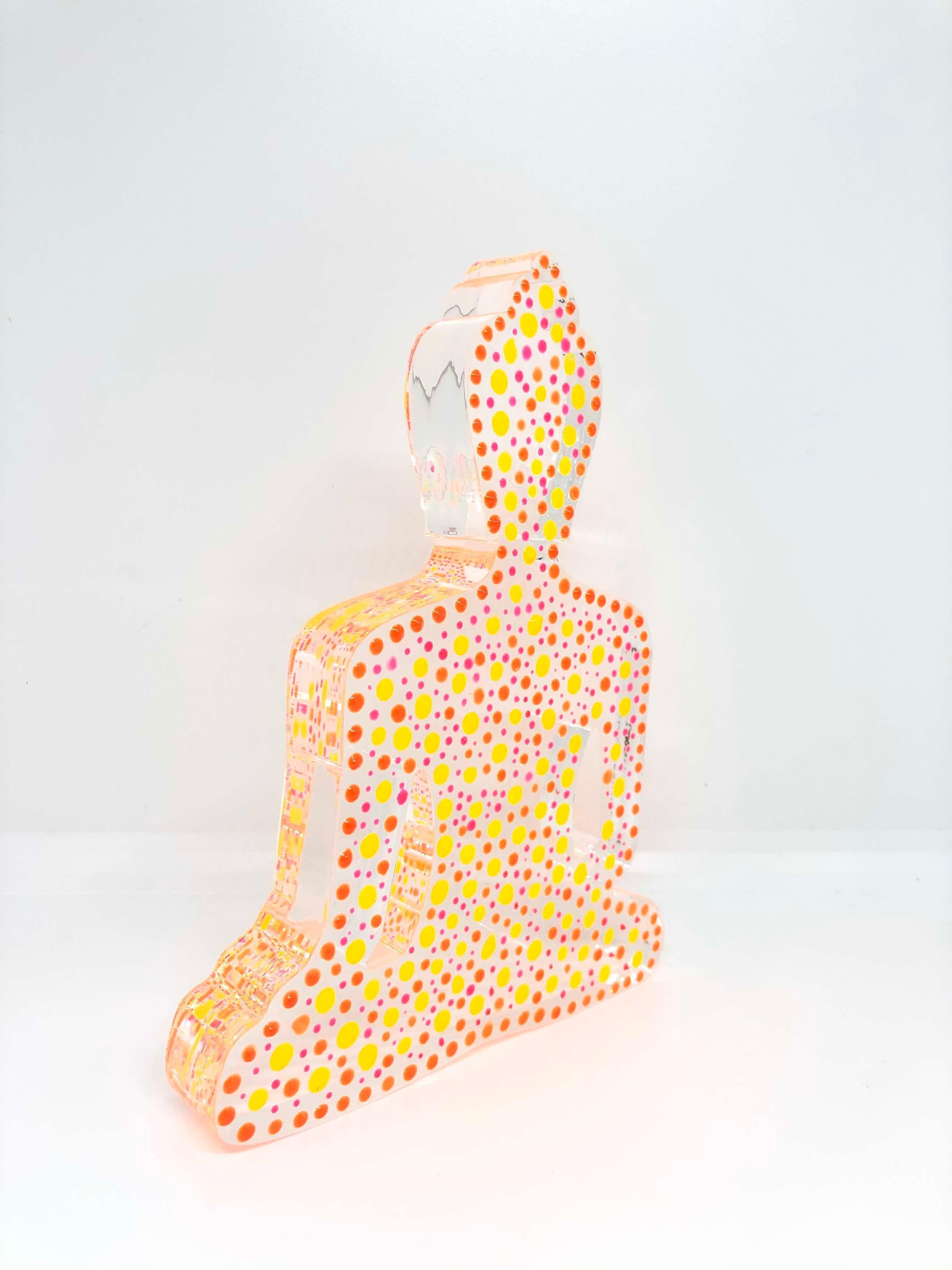 Dotted buddha sculpture - Contemporary Sculpture by Tal Nehoray