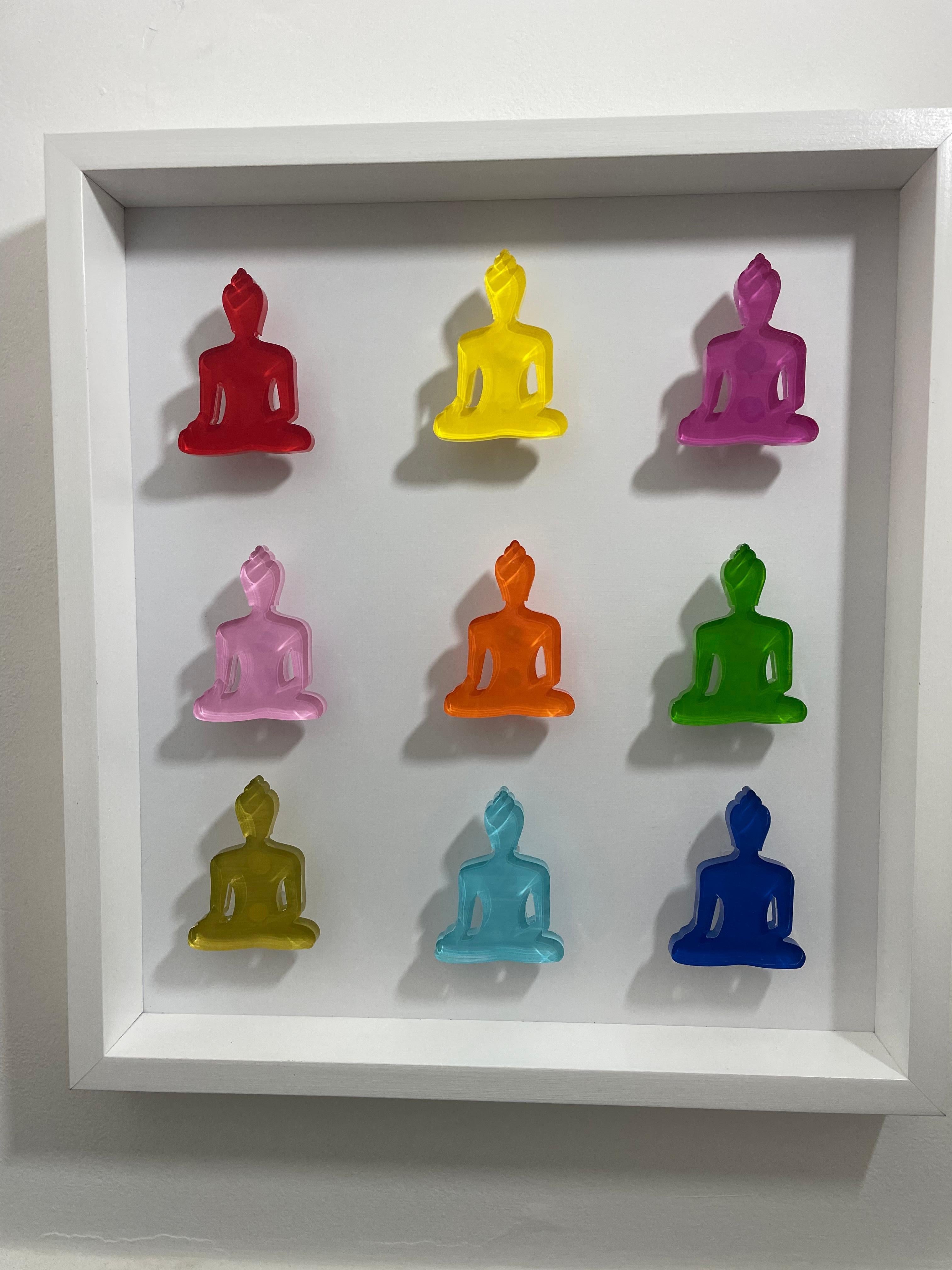 Nine Forever - esculturas de Buda arte mural - arte pop en venta 1