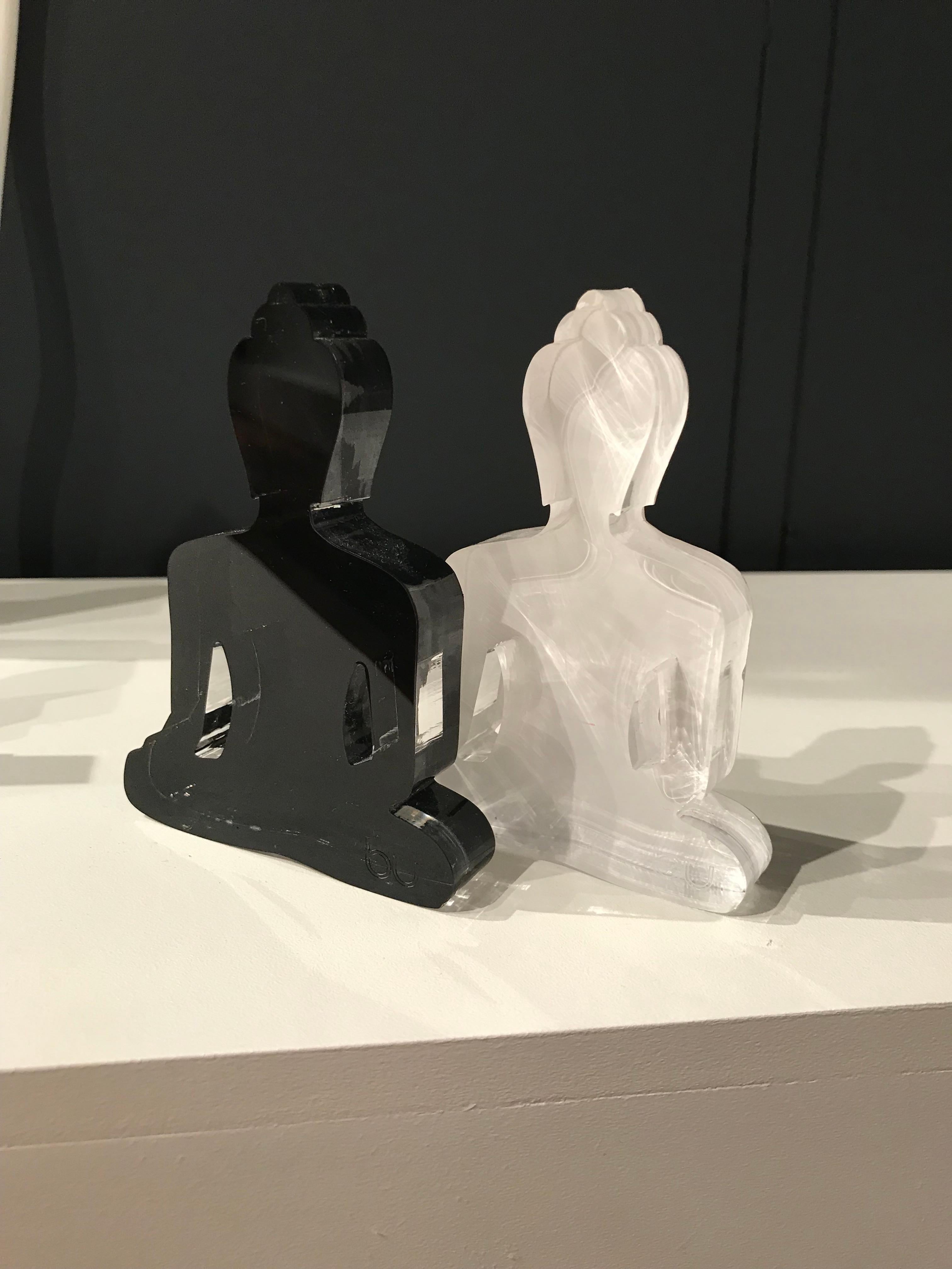 The Buddha Duo (Black and White) (Zeitgenössisch), Sculpture, von Tal Nehoray